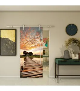 Glasschiebetür PIPE-LINE - Fotoprint Model 47