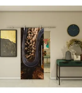 Glasschiebetür PIPE-LINE - Fotoprint Model 61