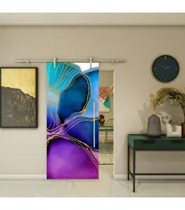 Glasschiebetür PIPE-LINE - Fotoprint Model 78