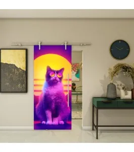 Glasschiebetür PIPE-LINE - Fotoprint Model 84