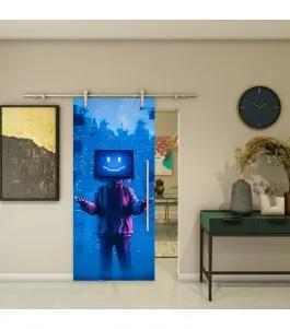 Glasschiebetür PIPE-LINE - Fotoprint Model 86