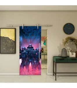 Glasschiebetür PIPE-LINE - Fotoprint Model 89