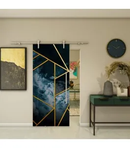 Glasschiebetür PIPE-LINE - Fotoprint Model 91