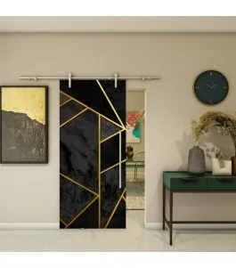 Glasschiebetür PIPE-LINE - Fotoprint Model 92