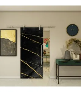 Glasschiebetür PIPE-LINE - Fotoprint Model 94