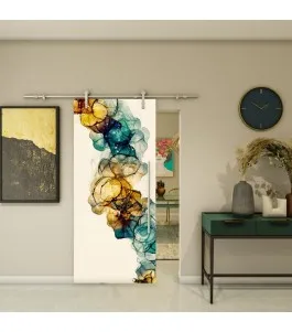 Glasschiebetür PIPE-LINE - Fotoprint Model 100