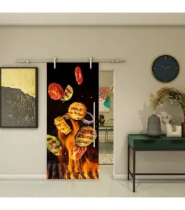 Glasschiebetür PIPE-LINE - Fotoprint Model 118