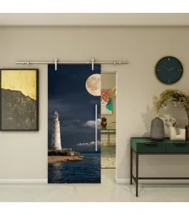 Glasschiebetür PIPE-LINE - Fotoprint Model 121