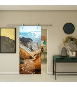 Glasschiebetür PIPE-LINE - Fotoprint Model 122