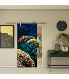 Glasschiebetür PIPE-LINE - Fotoprint Model 123