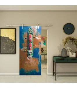 Glasschiebetür PIPE-LINE - Fotoprint Model 128