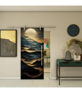 Glasschiebetür PIPE-LINE - Fotoprint Model 133