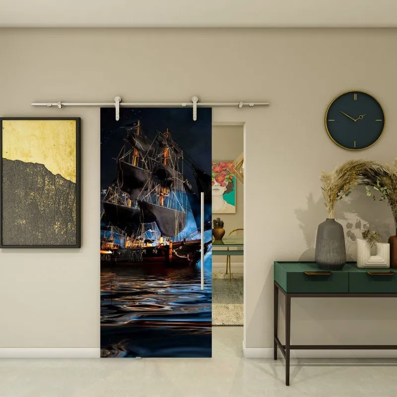 Glasschiebetür PIPE-LINE - Fotoprint Modell 134