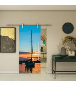 Glasschiebetür PIPE-LINE - Fotoprint Model 135