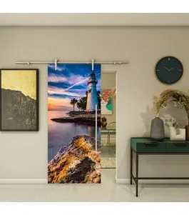 Glasschiebetür PIPE-LINE - Fotoprint Model 142