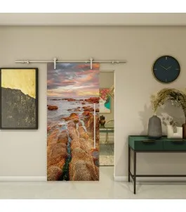 Glasschiebetür PIPE-LINE - Fotoprint Model 143