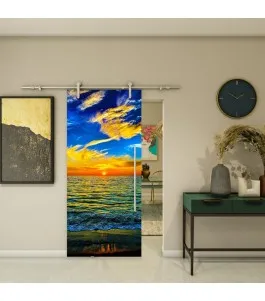 Glasschiebetür PIPE-LINE - Fotoprint Model 149