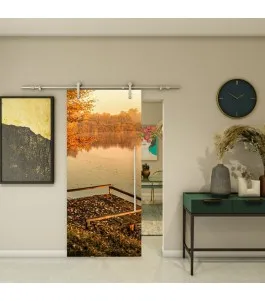 Glasschiebetür PIPE-LINE - Fotoprint Model 154