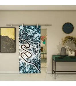 Glasschiebetür PIPE-LINE - Fotoprint Model 165