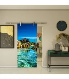 Glasschiebetür PIPE-LINE - Fotoprint Model 168