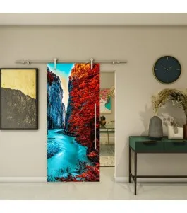 Glasschiebetür PIPE-LINE - Fotoprint Model 170