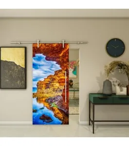 Glasschiebetür PIPE-LINE - Fotoprint Model 172