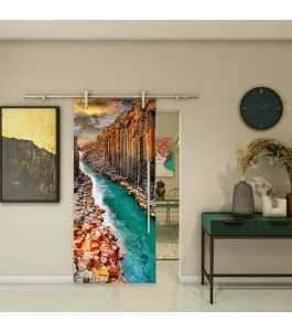 Glasschiebetür PIPE-LINE - Fotoprint Model 177