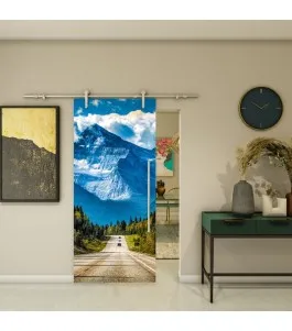 Glasschiebetür PIPE-LINE - Fotoprint Model 193