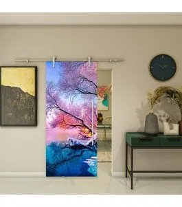 Glasschiebetür PIPE-LINE - Fotoprint Model 194