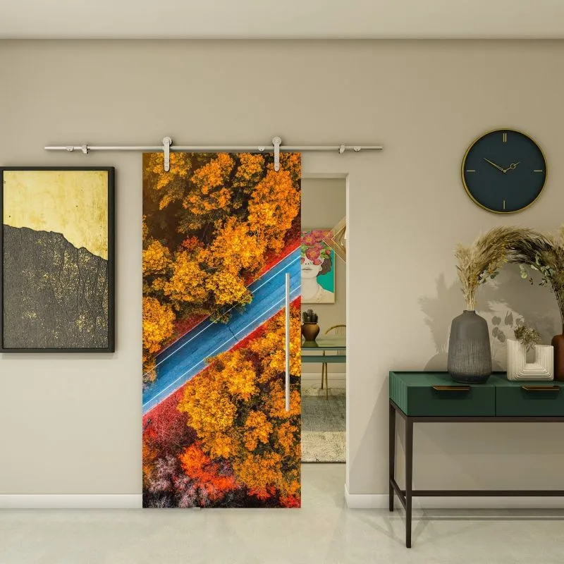 Glasschiebetür PIPE-LINE - Fotoprint Modell 196