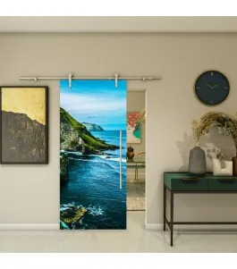 Glasschiebetür PIPE-LINE - Fotoprint Model 197