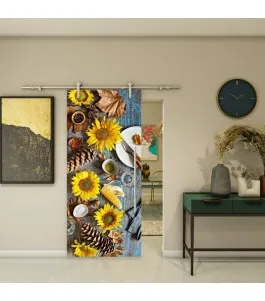 Glasschiebetür PIPE-LINE - Fotoprint Model 198