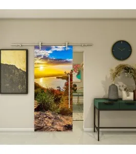 Glasschiebetür PIPE-LINE - Fotoprint Model 199