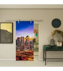 Glasschiebetür PIPE-LINE - Fotoprint Model 207