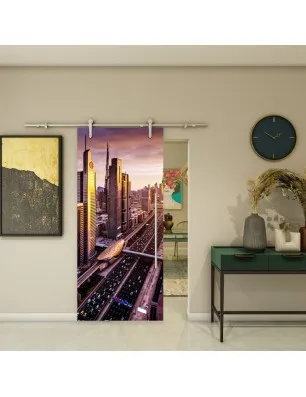 Glasschiebetür PIPE-LINE - Fotoprint Model 213