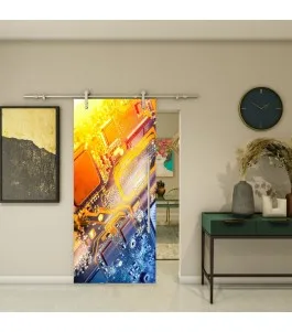 Glasschiebetür PIPE-LINE - Fotoprint Model 217