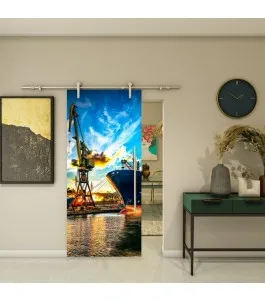 Glasschiebetür PIPE-LINE - Fotoprint Model 262