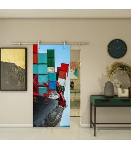 Glasschiebetür PIPE-LINE - Fotoprint Model 264