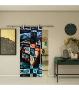 Glasschiebetür PIPE-LINE - Fotoprint Model 269