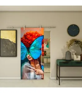 Glasschiebetür PIPE-LINE - Fotoprint Model 272