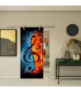 Glasschiebetür PIPE-LINE - Fotoprint Model 274