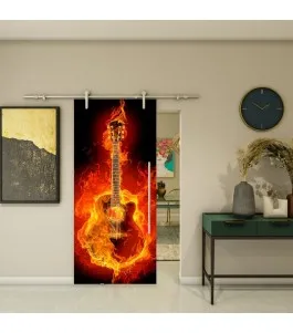 Glasschiebetür PIPE-LINE - Fotoprint Model 275