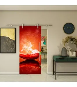 Glasschiebetür PIPE-LINE - Fotoprint Model 286