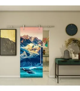 Glasschiebetür PIPE-LINE - Fotoprint Model 290