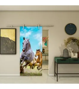 Glasschiebetür PIPE-LINE - Fotoprint Model 315