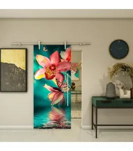 Glasschiebetür PIPE-LINE - Fotoprint Model 317