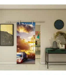 Glasschiebetür PIPE-LINE - Fotoprint Model 328