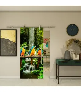 Glasschiebetür PIPE-LINE - Fotoprint Model 338