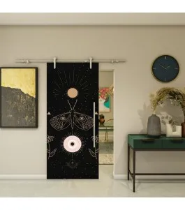 Glasschiebetür PIPE-LINE - Fotoprint Model 341