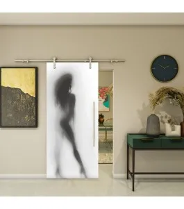 Glasschiebetür PIPE-LINE - Fotoprint Model 357